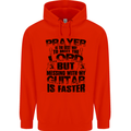 Funny Guitar Slogan Childrens Kids Hoodie Bright Red