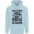 Funny Guitar Slogan Childrens Kids Hoodie Light Blue