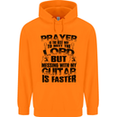 Funny Guitar Slogan Childrens Kids Hoodie Orange