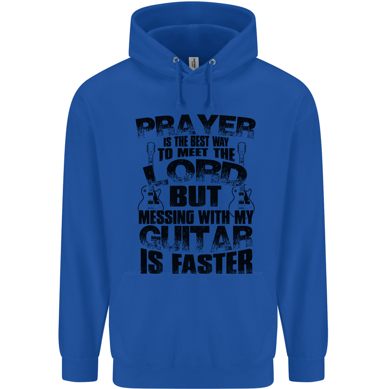 Funny Guitar Slogan Childrens Kids Hoodie Royal Blue