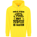 Funny Guitar Slogan Childrens Kids Hoodie Yellow