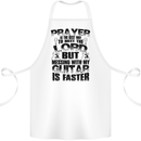 Funny Guitar Slogan Cotton Apron 100% Organic White