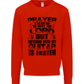 Funny Guitar Slogan Kids Sweatshirt Jumper Bright Red