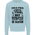 Funny Guitar Slogan Kids Sweatshirt Jumper Light Blue