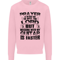 Funny Guitar Slogan Kids Sweatshirt Jumper Light Pink