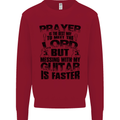 Funny Guitar Slogan Kids Sweatshirt Jumper Red