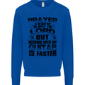 Funny Guitar Slogan Kids Sweatshirt Jumper Royal Blue