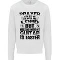 Funny Guitar Slogan Kids Sweatshirt Jumper White