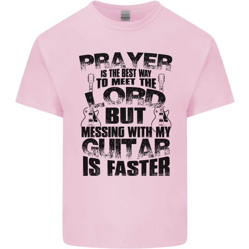 Funny Guitar Slogan Kids T-Shirt Childrens Light Pink
