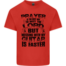 Funny Guitar Slogan Kids T-Shirt Childrens Red