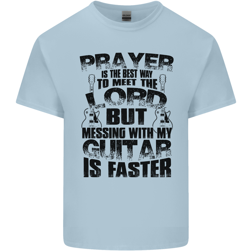 Funny Guitar Slogan Mens Cotton T-Shirt Tee Top Light Blue