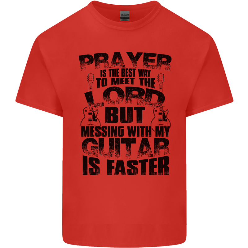 Funny Guitar Slogan Mens Cotton T-Shirt Tee Top Red