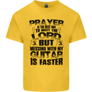 Funny Guitar Slogan Mens Cotton T-Shirt Tee Top Yellow