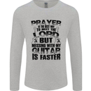 Funny Guitar Slogan Mens Long Sleeve T-Shirt Sports Grey