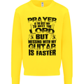 Funny Guitar Slogan Mens Sweatshirt Jumper Yellow