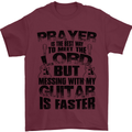 Funny Guitar Slogan Mens T-Shirt 100% Cotton Maroon