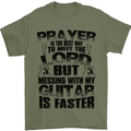 Funny Guitar Slogan Mens T-Shirt 100% Cotton Military Green