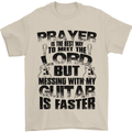 Funny Guitar Slogan Mens T-Shirt 100% Cotton Sand