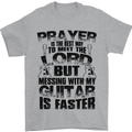 Funny Guitar Slogan Mens T-Shirt 100% Cotton Sports Grey