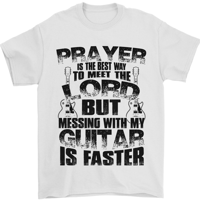 Funny Guitar Slogan Mens T-Shirt 100% Cotton White