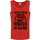 Funny Guitar Slogan Mens Vest Tank Top Red