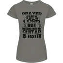 Funny Guitar Slogan Womens Petite Cut T-Shirt Charcoal