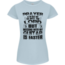 Funny Guitar Slogan Womens Petite Cut T-Shirt Light Blue