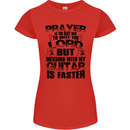 Funny Guitar Slogan Womens Petite Cut T-Shirt Red