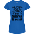 Funny Guitar Slogan Womens Petite Cut T-Shirt Royal Blue