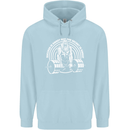 Funny Gym Quote Bodybuilding Training Childrens Kids Hoodie Light Blue