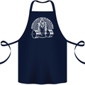 Funny Gym Quote Bodybuilding Training Cotton Apron 100% Organic Navy Blue