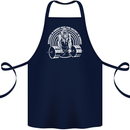 Funny Gym Quote Bodybuilding Training Cotton Apron 100% Organic Navy Blue