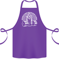 Funny Gym Quote Bodybuilding Training Cotton Apron 100% Organic Purple