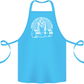 Funny Gym Quote Bodybuilding Training Cotton Apron 100% Organic Turquoise