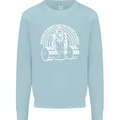 Funny Gym Quote Bodybuilding Training Kids Sweatshirt Jumper Light Blue