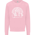 Funny Gym Quote Bodybuilding Training Kids Sweatshirt Jumper Light Pink
