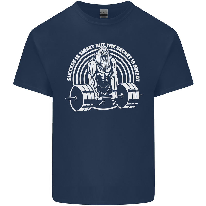 Funny Gym Quote Bodybuilding Training Kids T-Shirt Childrens Navy Blue