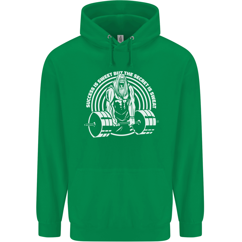 Funny Gym Quote Bodybuilding Training Mens 80% Cotton Hoodie Irish Green