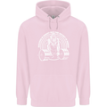 Funny Gym Quote Bodybuilding Training Mens 80% Cotton Hoodie Light Pink