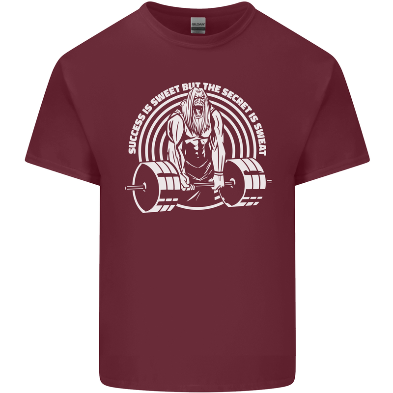 Funny Gym Quote Bodybuilding Training Mens Cotton T-Shirt Tee Top Maroon