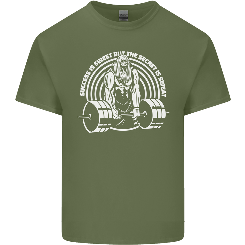 Funny Gym Quote Bodybuilding Training Mens Cotton T-Shirt Tee Top Military Green