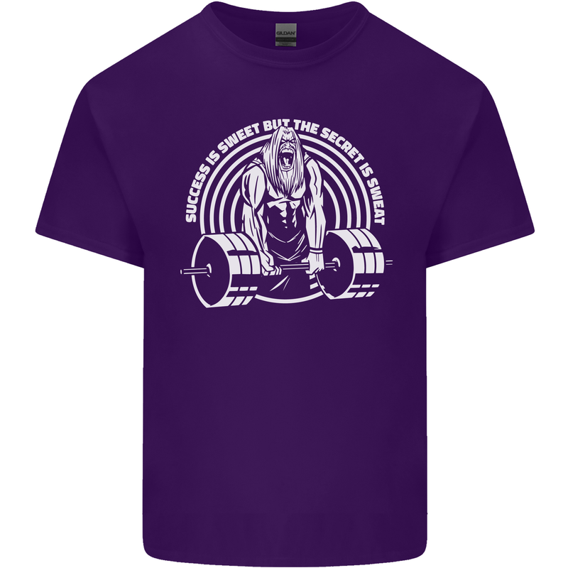 Funny Gym Quote Bodybuilding Training Mens Cotton T-Shirt Tee Top Purple