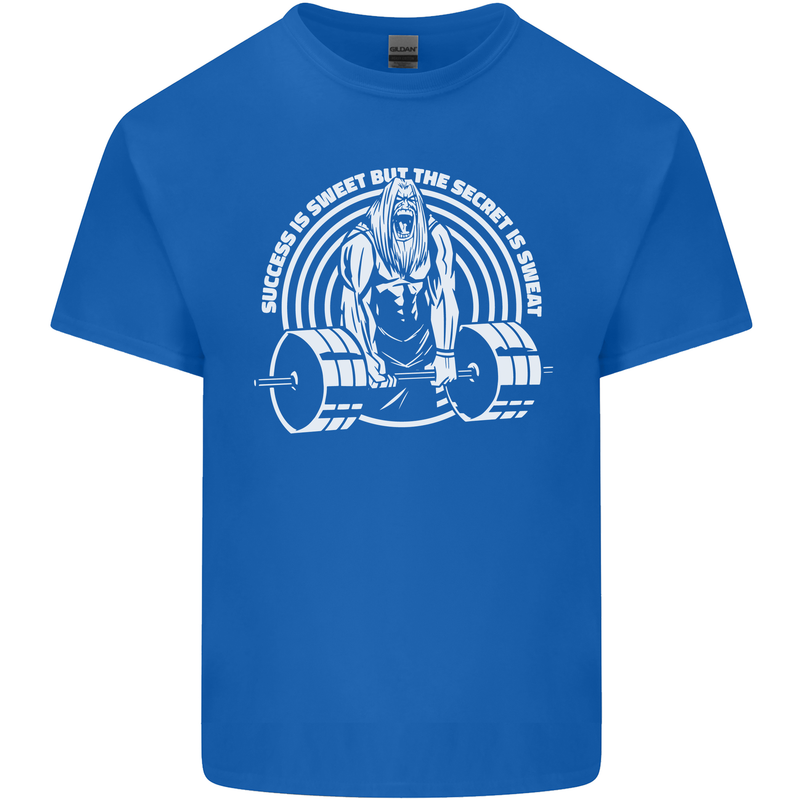 Funny Gym Quote Bodybuilding Training Mens Cotton T-Shirt Tee Top Royal Blue