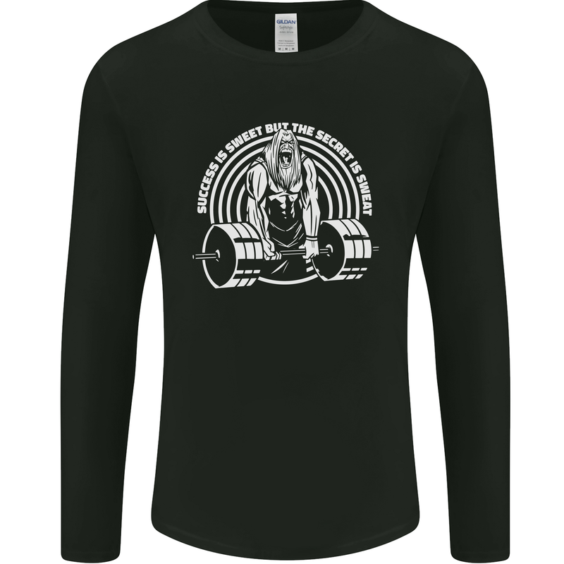 Funny Gym Quote Bodybuilding Training Mens Long Sleeve T-Shirt Black