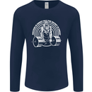 Funny Gym Quote Bodybuilding Training Mens Long Sleeve T-Shirt Navy Blue