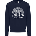 Funny Gym Quote Bodybuilding Training Mens Sweatshirt Jumper Navy Blue