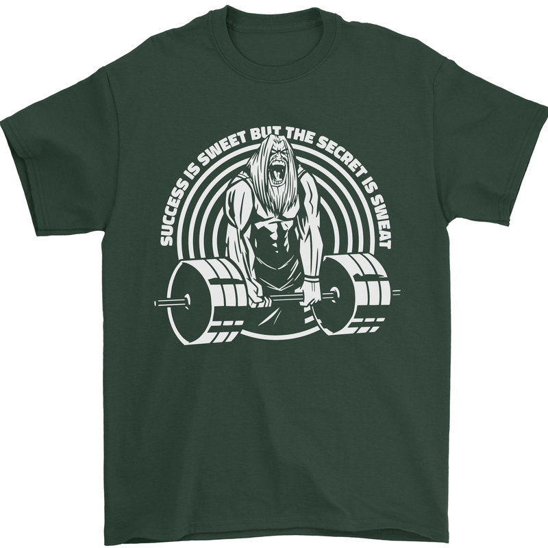 Funny Gym Quote Bodybuilding Training Mens T-Shirt 100% Cotton Forest Green