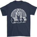 Funny Gym Quote Bodybuilding Training Mens T-Shirt 100% Cotton Navy Blue