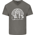 Funny Gym Quote Bodybuilding Training Mens V-Neck Cotton T-Shirt Charcoal