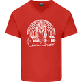 Funny Gym Quote Bodybuilding Training Mens V-Neck Cotton T-Shirt Red